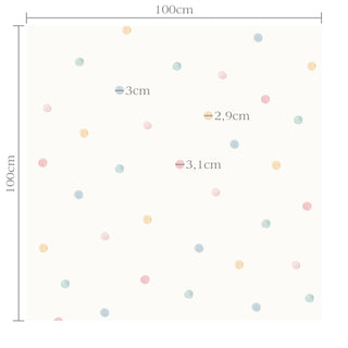 Papel de parede Arco-íris poá 1