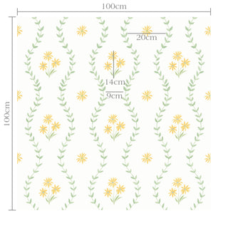 Papel de parede Hera listra verde com flor