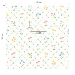 Papel de parede Hera losango verde com flor