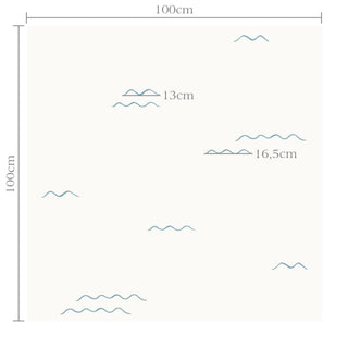 Papel de parede Navy lambri com ondas
