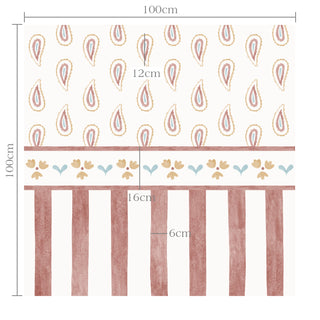 Papel de parede Cashmere colorido com listra