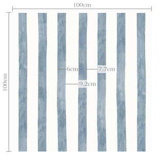 Papel de parede Cashmere listra grossa azul
