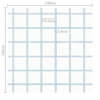 Papel de parede Hera xadrez 4 grande azul