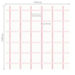 Papel de parede Hera xadrez 4 grande rosa