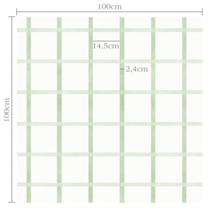 Papel de parede Hera xadrez 4 grande verde