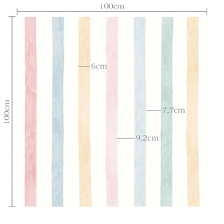 Papel de parede Arco-íris listra grossa colorida