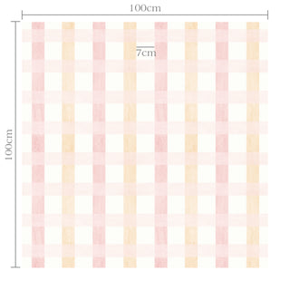 Papel de parede Balões xadrez 2 pequeno rosa e amarelo