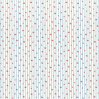 Papel de parede Berries listra com cerejas azul