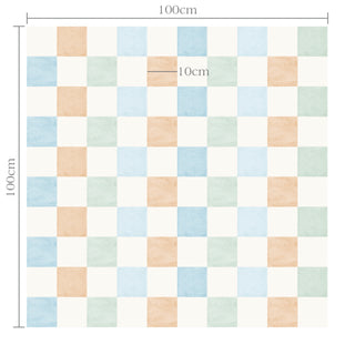 Papel de parede Brinquedos quadriculado