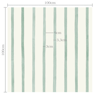 Papel de parede Cactos listra média verde