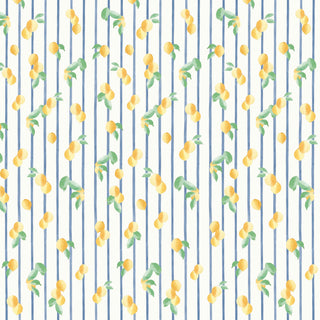 Papel de parede Capri listras com limões