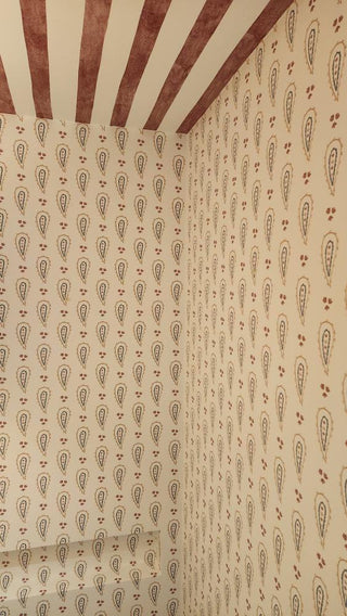 Papel de parede Cashmere listra grossa vinho