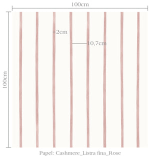 Papel de parede Cashmere listra fina rose