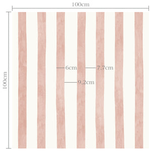 Papel de parede Cogumelos listra grossa rose