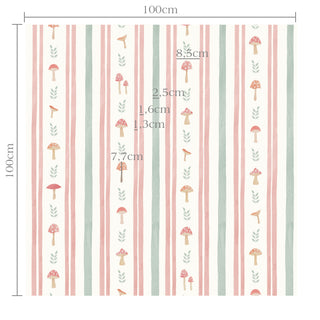 Papel de parede Cogumelos com listra tripla
