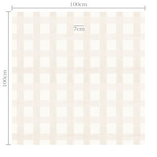 Papel de parede Cogumelos xadrez 2 pequeno bege