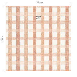 Papel de parede Cogumelos xadrez 2 pequeno laranja
