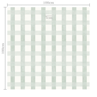Papel de parede Cogumelos xadrez 2 pequeno verde