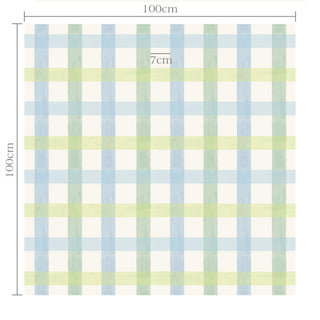 Papel de parede Dinos xadrez 2 pequeno azul e verde