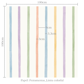 Papel de parede Ferramentas listra colorful