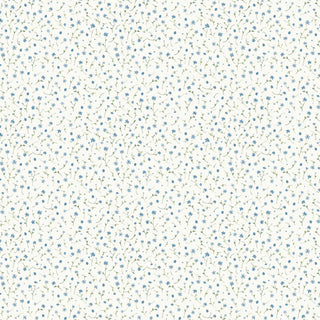 Papel de parede Flores azul e verde