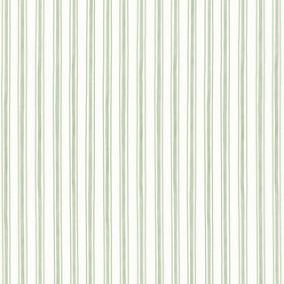 Papel de parede Flores listra com bolinhas verde