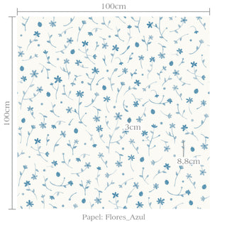 Papel de parede Flores azul