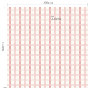 Papel de parede Flores xadrez 2 mini rose