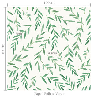 Papel de parede Folhas verde
