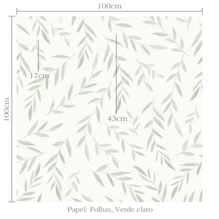 Papel de parede Folhas verde claro