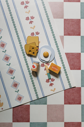 Playmat collab Tom + coisas da Lu quadriculado colorido