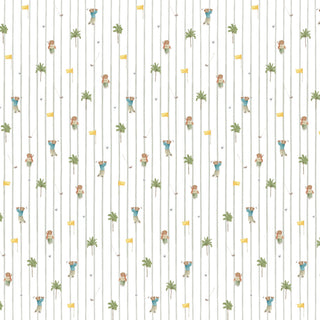 Papel de parede Golf ursos com listras cinza