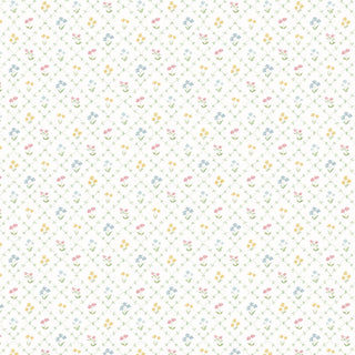 Papel de parede Hera losango verde com flor
