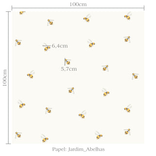 Papel de parede Jardim abelhas