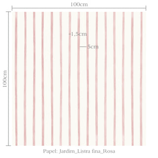 Papel de parede Jardim listra fina rosa