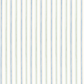 Papel de parede listra com bolinhas mostarda, pistache e azul