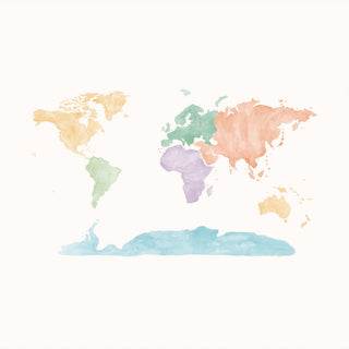 Papel de parede Mapa liso colorido painel