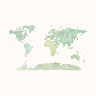 Papel de parede Mapa liso verde painel