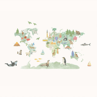 Papel de parede Mapa verde painel