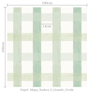 Papel de parede Mapa xadrez 2 grande verde