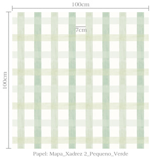 Papel de parede Mapa xadrez 2 pequeno verde