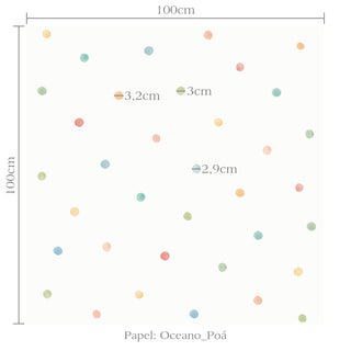 Papel de parede Oceano poá