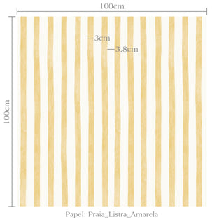 Papel de parede Praia listra amarela