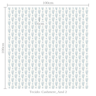 Tecido Cashmere azul 2