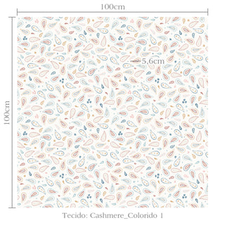 Tecido Cashmere colorido 1
