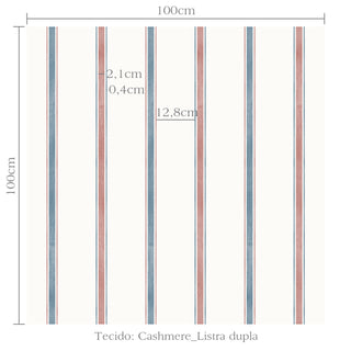Tecido Cashmere listra dupla