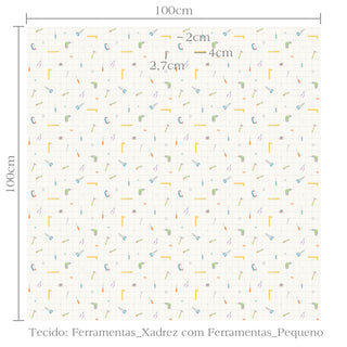 Tecido Ferramentas xadrez com ferramentas pequeno
