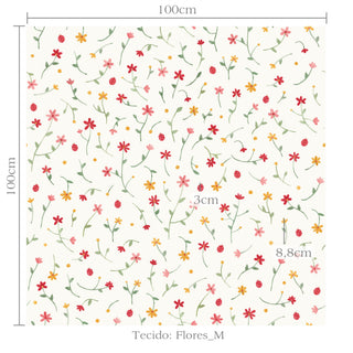 Tecido Flores M