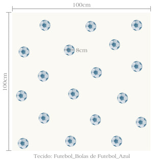 Tecido Futebol azul