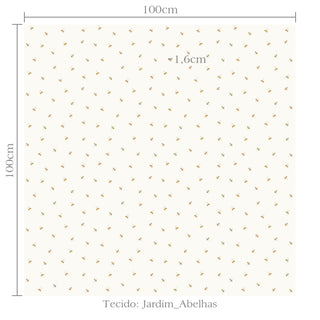Tecido Jardim abelhas